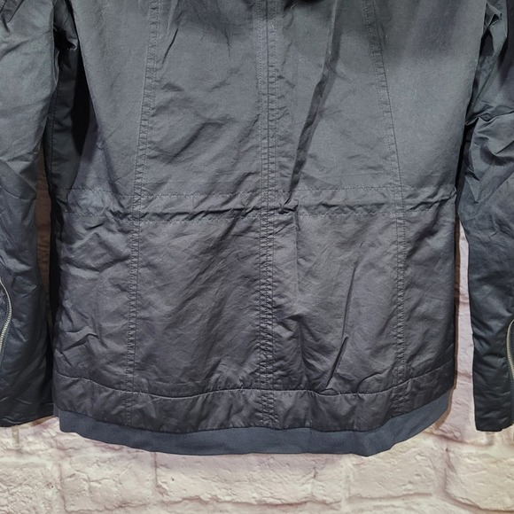 Zara Navy Blue Zip & Button Front Windbreaker Jacket - Picture 12 of 16